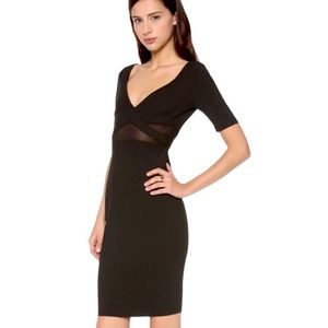 Elizabeth and James Bodycon Black Dress with Mesh Cutouts Size 4